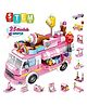 Elecart Girls Building Blocks Ice Cream Truck Set  553 Pieces Pink Building Bricks | 25-in-1 Creative Models | STEM Educational Construction Toy | DIY Ice Cream Shop Vehicle Playset | Gift for Girls
