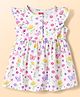 Babyhug Single Jersey Knit One Piece Dresses/Frocks with Butterfly & Floral Print White 3-6 Months