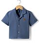 Little Kangaroos Cotton Woven Solid Shirts Half Sleeves Resort Collar  DENIM BLUE 5-6 Years