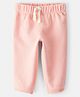 Carter's  Cotton Woven Full Length Solid Color Fleece Pant - Pink