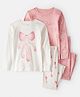 Carter's Cotton Woven Full Sleeves T-Shirt & Lounge Pant Night Suit With Bow Print Pack Of 2 - Pink