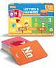 Binca Flash Cards for Toddlers - Letters & Numbers, 50 Double-Sided Cards with Phonics & Counting