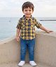 Babyhug Cotton Woven Full Sleeves Checks Shirt & Denim Jeans Set - Multicolor