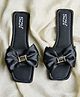 NZS Bow Applique Detailed Slip On Sandals - Black