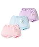 Zero Cotton Bunny Printed Bloomers Pack of 3 - Peach Lilac & Blue