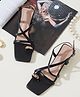 NZS Strap Detailed Buckle Closure Sandals - Black