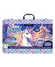 Kaleidoscope Pop Velvet Colouring Suitcase Kit With 7 Vibrant Markers, 24 Pages Art Book - English