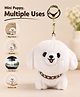 Play Nation Puppy Plush Key Chain 15 cm - White| Soft Mini Puppy Stuffed Toy Key Ring for Kids & Teens| Cute Bag Charm, Backpack Accessory & Gifting Toy| Safe and Lightweight| BIS Certified