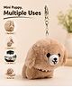 Play Nation Puppy Plush Key Chain 15 cm - Beige| Soft Mini Puppy Stuffed Toy Key Ring for Kids & Teens| Cute Bag Charm, Backpack Accessory & Gifting Toy| Safe and Lightweight| BIS Certified