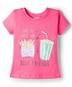 Tango Single Jersey Knit Half Sleeves T-Shirt with Best Friends Print - Pink