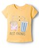 Tango Single Jersey Knit Half Sleeves T-Shirt with Best Friends Print - Yellow