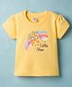 Tango Interlock Knit Half Sleeves T-Shirt with Star Print - Yellow