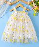 Mark & Mia Sleeveless Floral Embroidered A Line Party Dress with Applique - Yellow