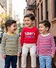Babyhug Cotton Knit Full Sleeves Striped & Printed T-Shirts Pack of 3 - Multicolor