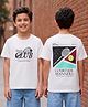 Pine Kids Cotton Knit T-Shirt with Tennis Club Graphic Print Snow White 6-7 Years