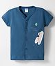 Tango Single Jersey Knit Half Sleeves Giraffe Printed Jhabla - Navy Blue