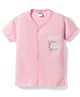 Tango Interlock Knit Half Sleeves Jhabla With Space Print - Pink