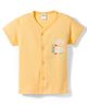 Tango Interlock Knit Half Sleeves Jhabla With Space Print - Yellow