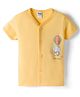 Tango Interlock Knit Half Sleeves Elephant Printed Jhabla - Yellow