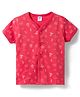 Tango Interlock Knit Half Sleeves Nautical Theme Printed Jhabla - Red