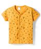 Tango Interlock Knit Half Sleeves Nautical Theme Printed Jhabla - Yellow