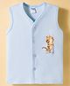 Tango Interlock Knit Sleeveless Tiger Printed Jhabla - Light Blue