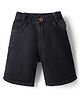 Little Kangaroos Denim Woven Knee Length Solid Color Denim Jeans - Black