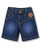 Little Kangaroos Denim Woven Knee Length Solid Color Denim Jeans - Navy Blue