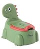 Babyhug Dino Baby Potty Chair  Green| Comfortable Seating with Backrest| Non-Slip Base| Easy to Clean Removable Bowl| Splash Guard| Lightweight & Portable | Toddler Potty Training Seat