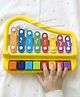 Play Nation 2-in-1 Musical Xylophone Piano with 8 Colorful Keys - Yellow|Sound Recognition|Auditory Development| Creative Rhythmic Learning Activity|Gifting Set for 3+ Years Boys & Girls|BIS Certified