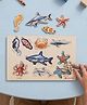 Play Nation 2-in-1 Wooden Puzzle for Kids - Aquatic Animals| Name and Shape Identification| Montessori Educational Toy| Boosts Vocabulary & Recognition| Gifting for 3+ Years Boys & Girls|BIS Certified