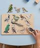 Play Nation 2-in-1 Wooden Puzzle for Kids - Birds| Name Identification| Montessori Educational Toy| Boosts Vocabulary & Recognition| Gifting For 3+ Years Boys & Girls| BIS Certified