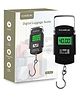 HOMEBASIC Digital Luggage Scale 50 kg | Portable Travel Scale, LCD, Overweight Alert, Hook Strap (Black)