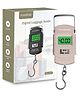 HOMEBASIC Digital Luggage Scale 50 kg | Portable Travel Scale, LCD, Overweight Alert, Hook Strap (Beige)