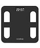 HOMEBASIC Digital Weight Machine for Body Weight| Weighing Scale with Toughened Glass| 180kg Capacity, 4 Unit Modes, 0.1g High Accuracy, Step-On Feature, Auto On/Off, LCD Display, Temperature, black