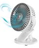 HOMEBASIC Rechargeable Mini Clip Fan  3 speeds, 360° rotation, 3400 RPM silent brushless motor. Portable, quiet, Type-C rechargeable, baby-safe, ideal for home, office, stroller, and travel.
