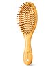 Gleva Detangler Wooden Hair Brush with Natural Bristles, Hair Comb Scalp Massager for Curly Thick Straight Hairs - Round