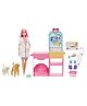 Barbie Veterinarian Clinic Playset with Doll, Portable Closet, Furniture & Accessories Set