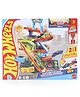 Hotwheels City Transforming Stunt Garage Die Cast Free Wheel Playset - Multicolor