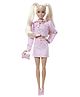 Barbie Deluxe Style Fashion Doll #9 in Matching Pink Denim Jacket & Skirt Set Blonde - Height 29.5 cm