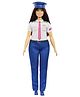 Barbie Careers Pilot Doll & Accessory, Fashion Doll Wearing Removable Uniform & Shoes with Hat Multicolor - Height 28 cm