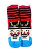 Butterthief Wool Knit Cartoon Designed Plush Detailed Socks - Red & Black