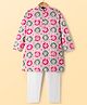 Pine Kids 100% Cotton Woven Full Sleeves Floral Printed Kurta & Pyjama Set - Multicolour