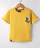 Noddy Half Sleeves Smile Text Printed Tee - Yellow
