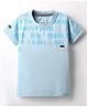 Noddy Half Sleeves Typography Printed Tee  - Light Blue