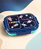 Babyhug Space Print 3 Compartment Stainless Steel Big Size Lunch box|Airtight|BPA Free|100% Food Grade|Reusable|Recyclable|Perfect for School, Travel & Outdoors|575 ml- Blue