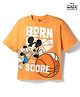 Pine Kids Disney 100% Cotton Knit Half Sleeves T-Shirt With Mickey Mouse & Friends Graphics - Orange