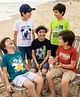 Pine Kids Cotton Knit Half Sleeves Sports Theme Printed T-Shirts Pack Of 5 - Multicolour