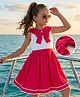 Hola Bonita Knit Sleeveless Solid Dress With Bow Applique - Dark Pink