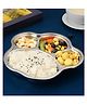 Happy Hues Paw Shaped Stainless Steel Divided Meal Plate Tray-4 Compartments Dinner Dish for Toddlers